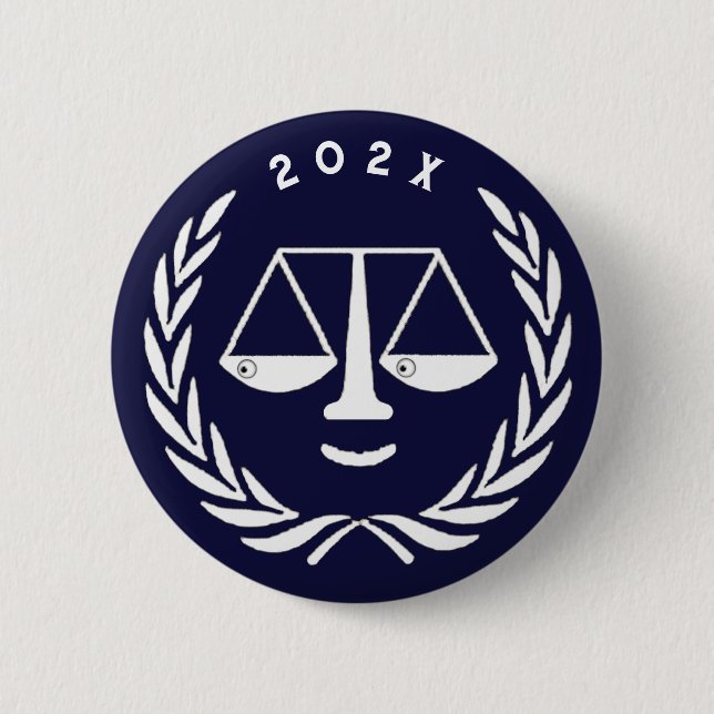 Badge Rond 5 Cm Bouton de l'école de droit de l'avocat (Devant)