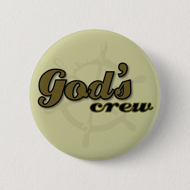 Badge Rond 5 Cm Bouton de l'équipage de Dieu (Devant)