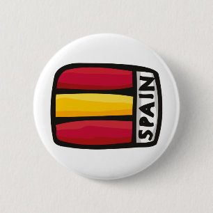 Badge Rond 5 Cm Bouton de l'Espagne