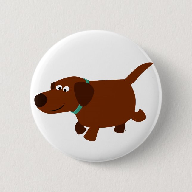 Badge Rond 5 Cm Bouton de lessive au chocolat au labrador (Devant)