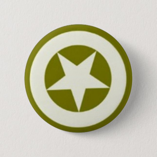 Badge Rond 5 Cm Bouton de l'étoile de l'armée (Devant)