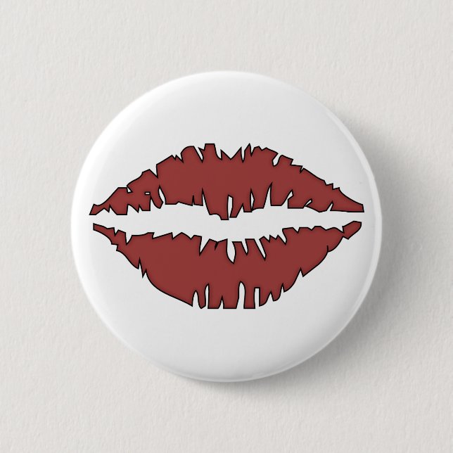 Badge Rond 5 Cm bouton de lèvres (Devant)