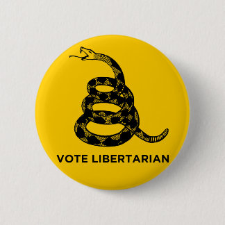 Badge Rond 5 Cm Bouton de "libertaire de vote" de Gadsden