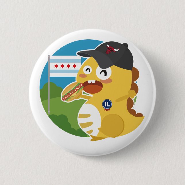 Badge Rond 5 Cm Bouton de l'Illinois VIPKID (Devant)