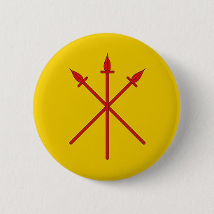 Badge Rond 5 Cm Bouton de l'insigne de la population Barony of Red