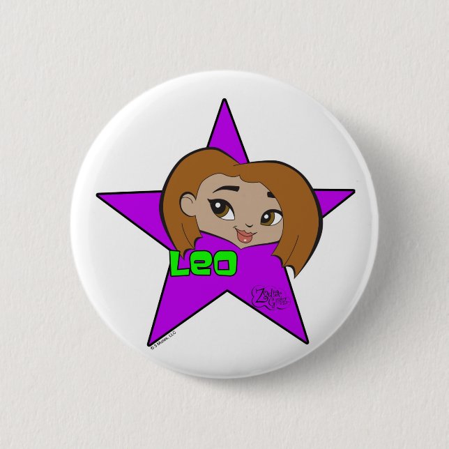 Badge Rond 5 Cm Bouton de Lion (Devant)