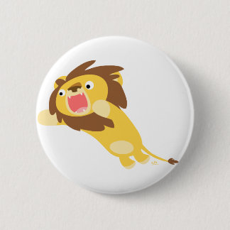Badge Rond 5 Cm Bouton de Lion très affamé Cartoon très mignon