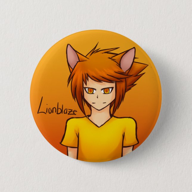 Badge Rond 5 Cm Bouton de Lionblaze Nekomimi (Devant)