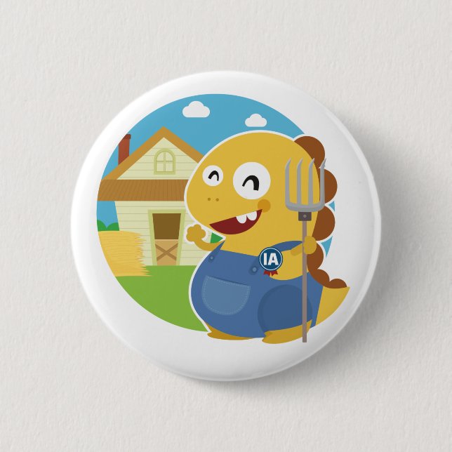 Badge Rond 5 Cm Bouton de l'Iowa VIPKID (Devant)