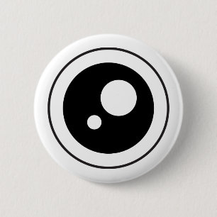Badge Rond 5 Cm Bouton de l'oeil 01 de Cartoony