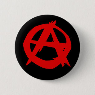 Badge Rond 5 Cm Bouton de logo d'anarchiste