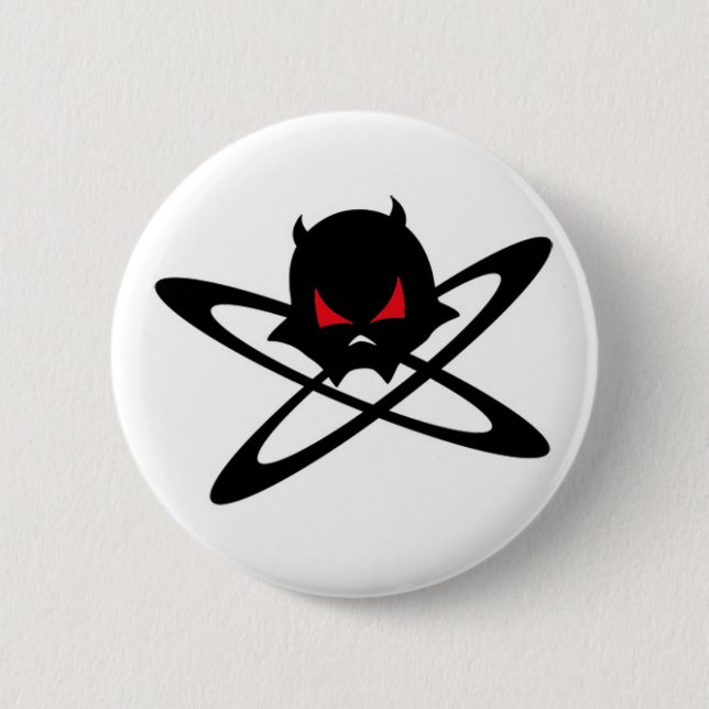Badge Rond 5 Cm Bouton de logo de crâne d'Antidivision (Devant)