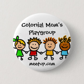 Badge Rond 5 Cm Bouton de logo de Playgroup de la maman coloniale