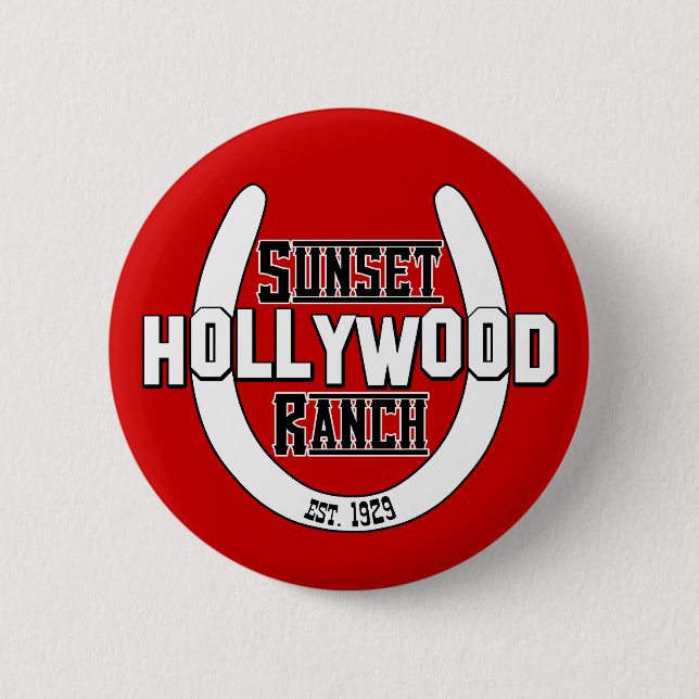 Badge Rond 5 Cm Bouton de logo de ranch de coucher du soleil (Devant)