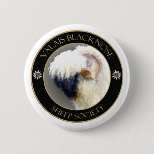 Badge Rond 5 Cm Bouton de logo de société de moutons du Valais