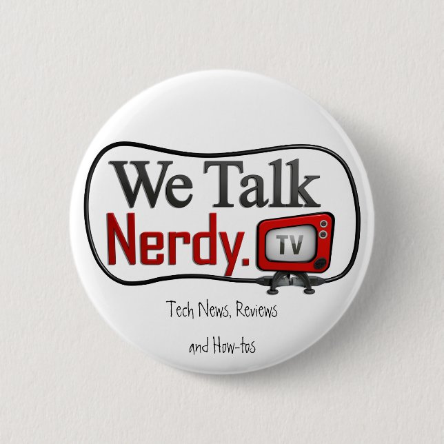Badge Rond 5 Cm Bouton de logo de WeTalkNerdy.tv (Devant)