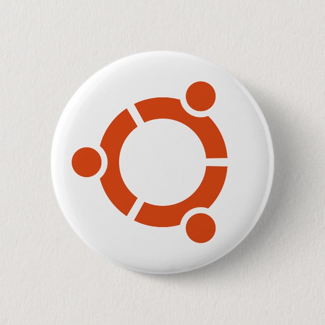 Badge Rond 5 Cm Bouton de logo d'Ubuntu (Devant)