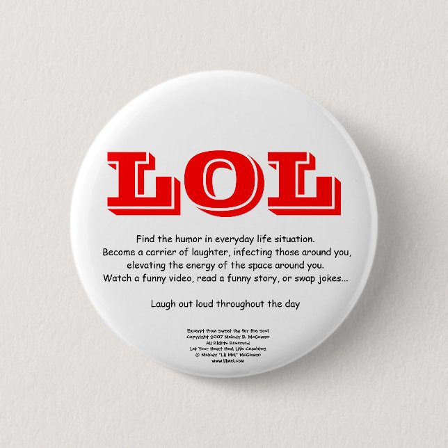 Badge Rond 5 Cm Bouton de LOL (Devant)