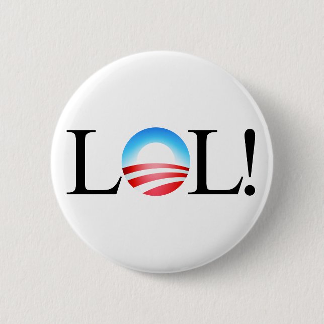 Badge Rond 5 Cm Bouton de LOL Obama (Devant)