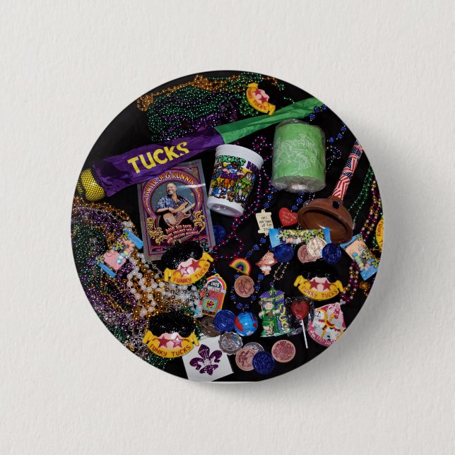 Badge Rond 5 Cm Bouton de Loot Mardi Gras (Devant)