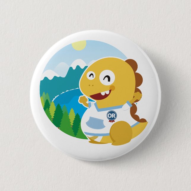 Badge Rond 5 Cm Bouton de l'Orégon VIPKID (Devant)