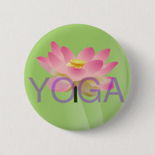 Badge Rond 5 Cm bouton de lotus de yoga