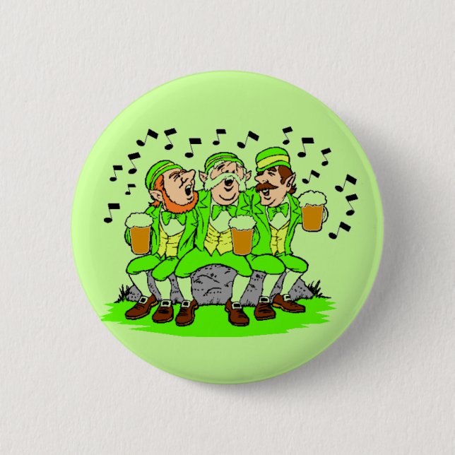 Badge Rond 5 Cm Bouton de lutins chanteurs (Devant)
