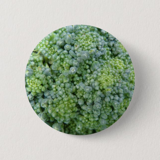 Badge Rond 5 Cm Bouton de macro Brocoli (Devant)