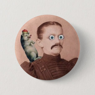 Badge Rond 5 Cm Bouton de Madame et de porc