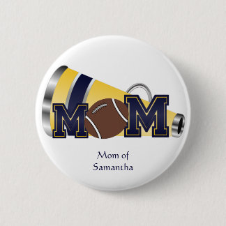 Badge Rond 5 Cm Bouton de maman d'acclamation de bleu et de jaune