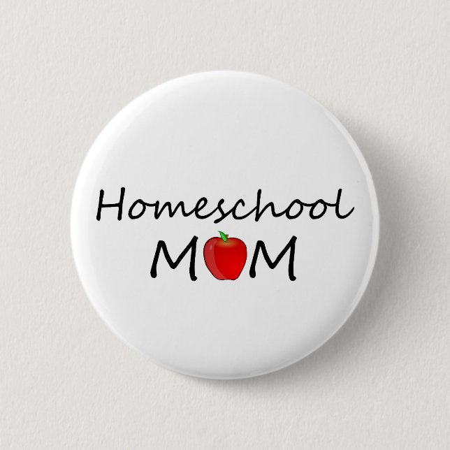 Badge Rond 5 Cm Bouton de maman de Homeschool (Devant)