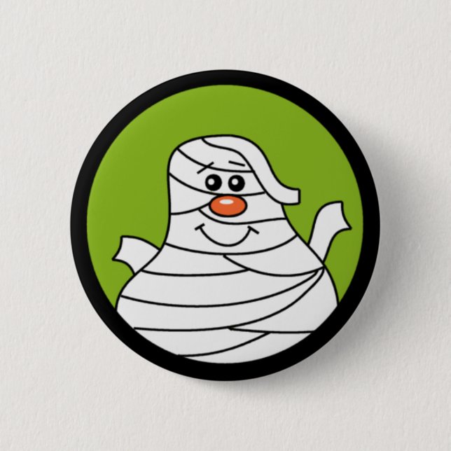 Badge Rond 5 Cm Bouton de maman d'Halloween (Devant)