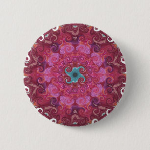 Badge Rond 5 Cm Bouton de mandala de Bhuvaneshwari Yantra