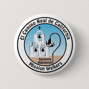 Badge Rond 5 Cm Bouton de marcheurs de mission de la Californie