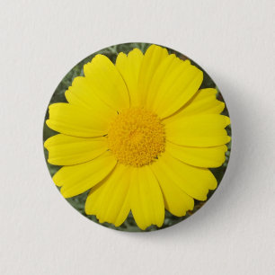 Badge Rond 5 Cm Bouton de marguerite jaune