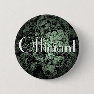 Badge Rond 5 Cm Bouton de mariage du jardin : Officier