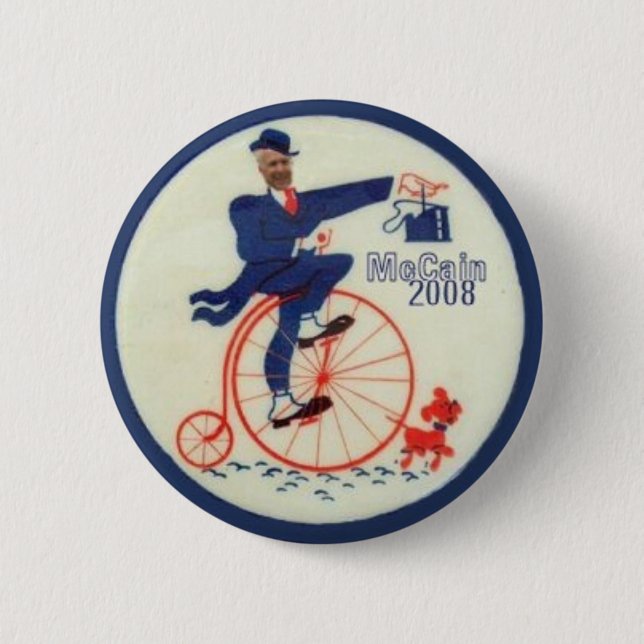 Badge Rond 5 Cm Bouton de McCain 2008 (Devant)