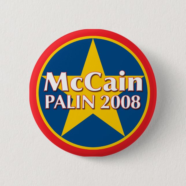Badge Rond 5 Cm Bouton de McCain-Palin (Devant)
