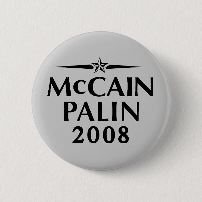 Badge Rond 5 Cm Bouton de McCain Palin 2008 (Devant)