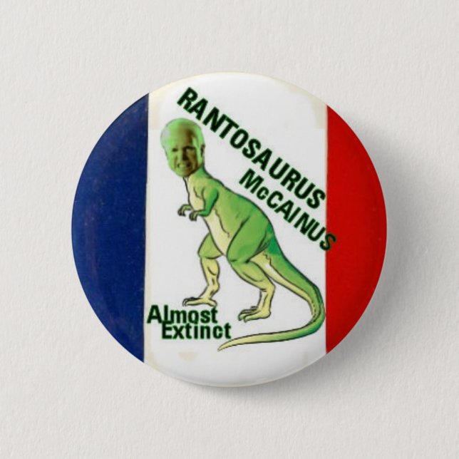 Badge Rond 5 Cm Bouton de McCain Rantosaurus (Devant)