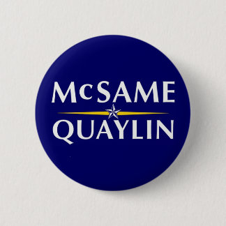 Badge Rond 5 Cm Bouton de McSame-Quaylin (bleu)