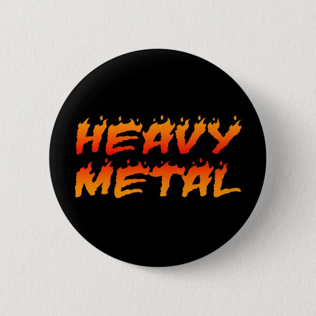 Badge Rond 5 Cm Bouton de métaux lourds du feu (Devant)