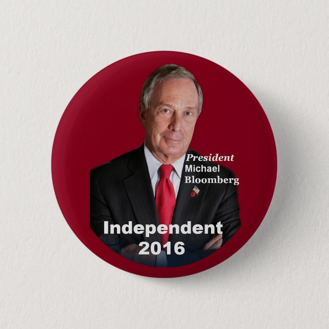 Badge Rond 5 Cm Bouton de Michael Bloomberg 2016 (Devant)
