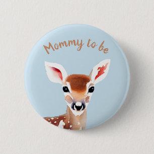 Badge Rond 5 Cm Bouton de mignonne maman cerf