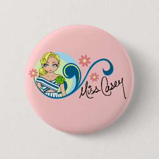 Badge Rond 5 Cm Bouton de "Mlle Casey"
