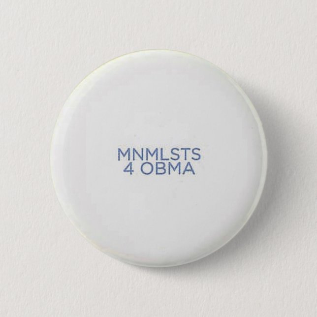 Badge Rond 5 Cm Bouton de MNMLSTS 4 OBMA (Devant)