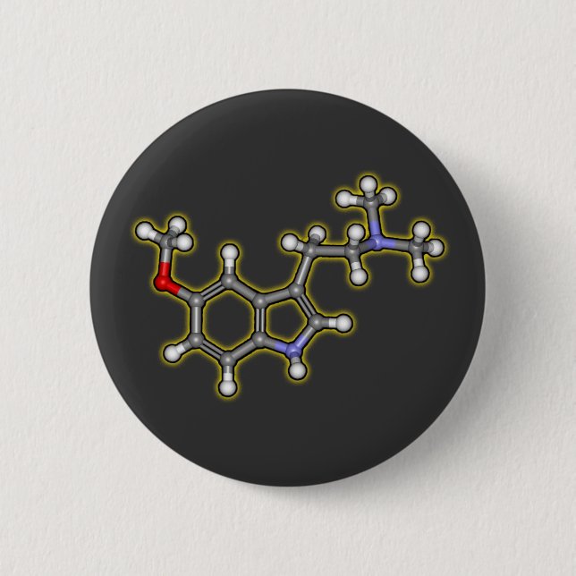 Badge Rond 5 Cm bouton de molécule du meo 5 (Devant)