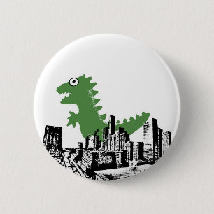 Badge Rond 5 Cm Bouton de monstre