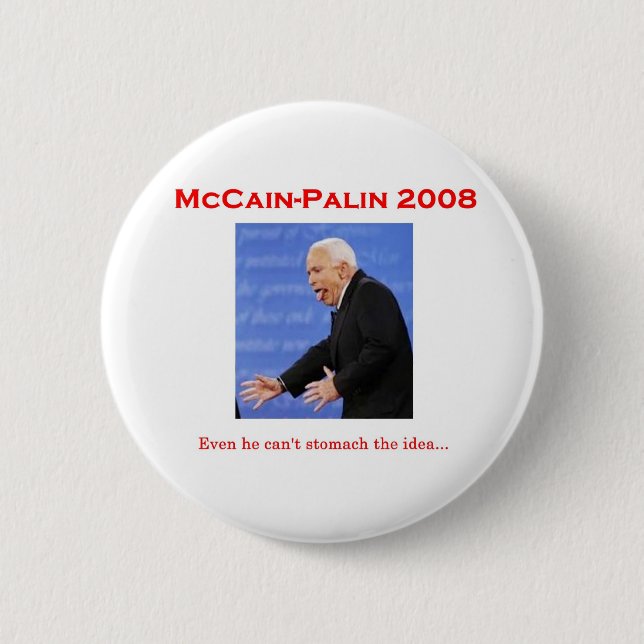 Badge Rond 5 Cm Bouton de monstre de discussion de McCain (Devant)
