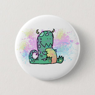 Badge Rond 5 Cm Bouton de monstre de sorbet